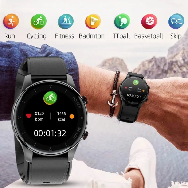 Health Care Accurate Blood Pressure Temperature Fitness Monitoring Smartwatch