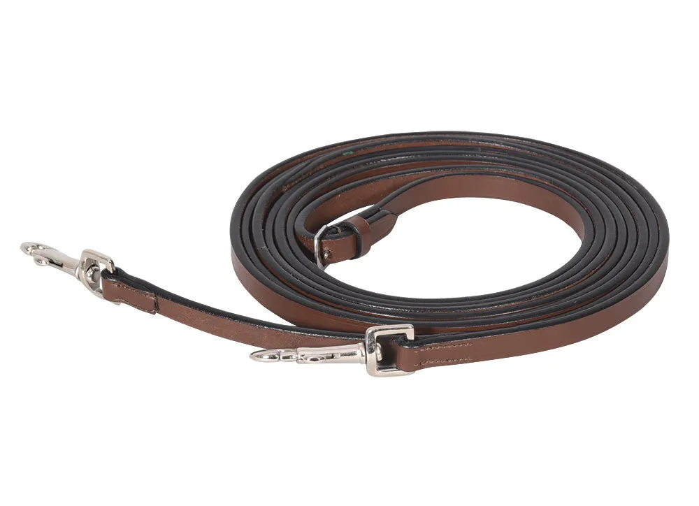 Henri de Rivel Advantage Breastplate Draw Reins - Full Leather with Breastplate Snap