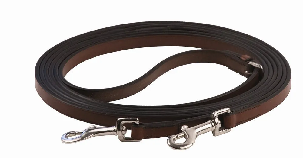 Henri de Rivel Advantage Breastplate Draw Reins - Full Leather with Breastplate Snap