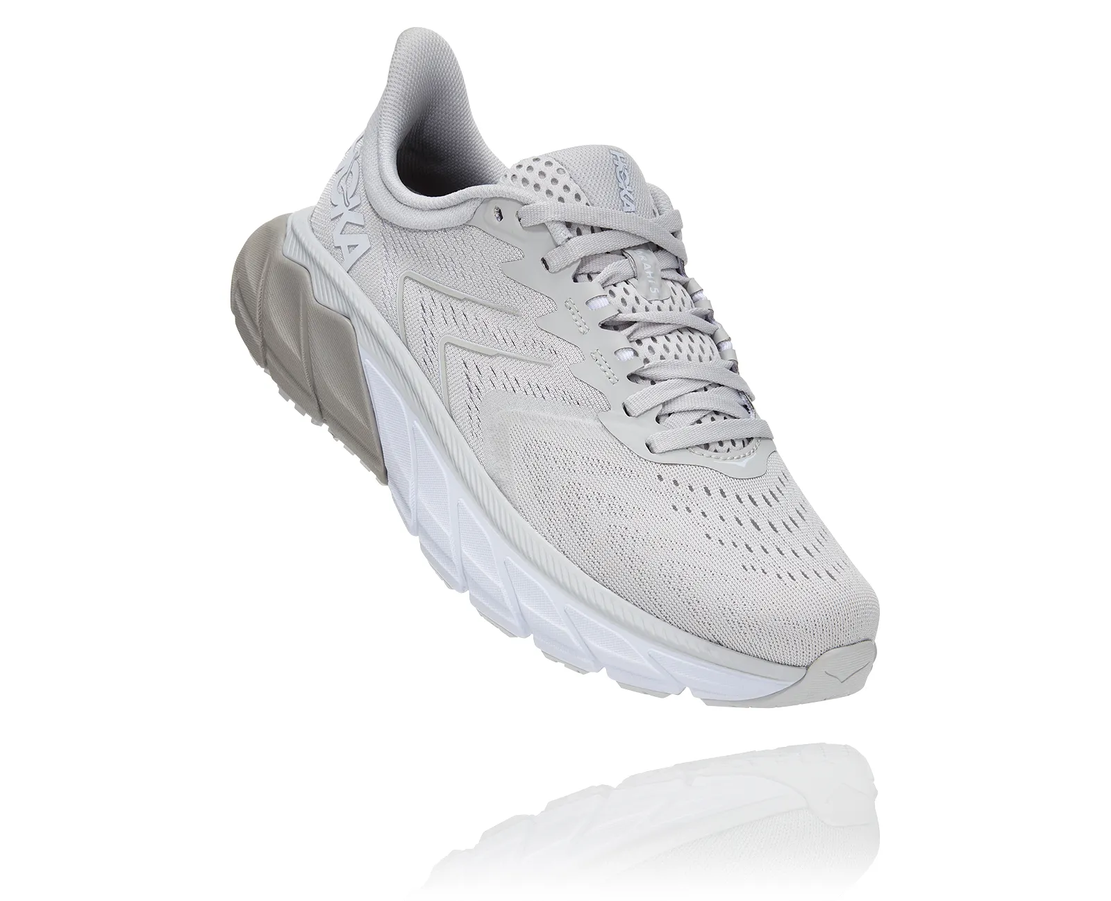 Hoka Womens Arahi 5 **Medium Width**- Lunar Rock/ Drizzle