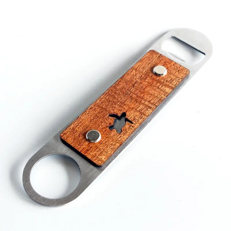 Honu Koa and Stainless Steel Bottle Opener