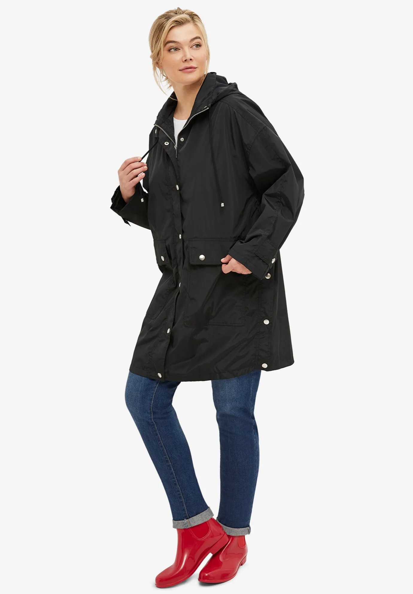 Hooded A-Line Raincoat