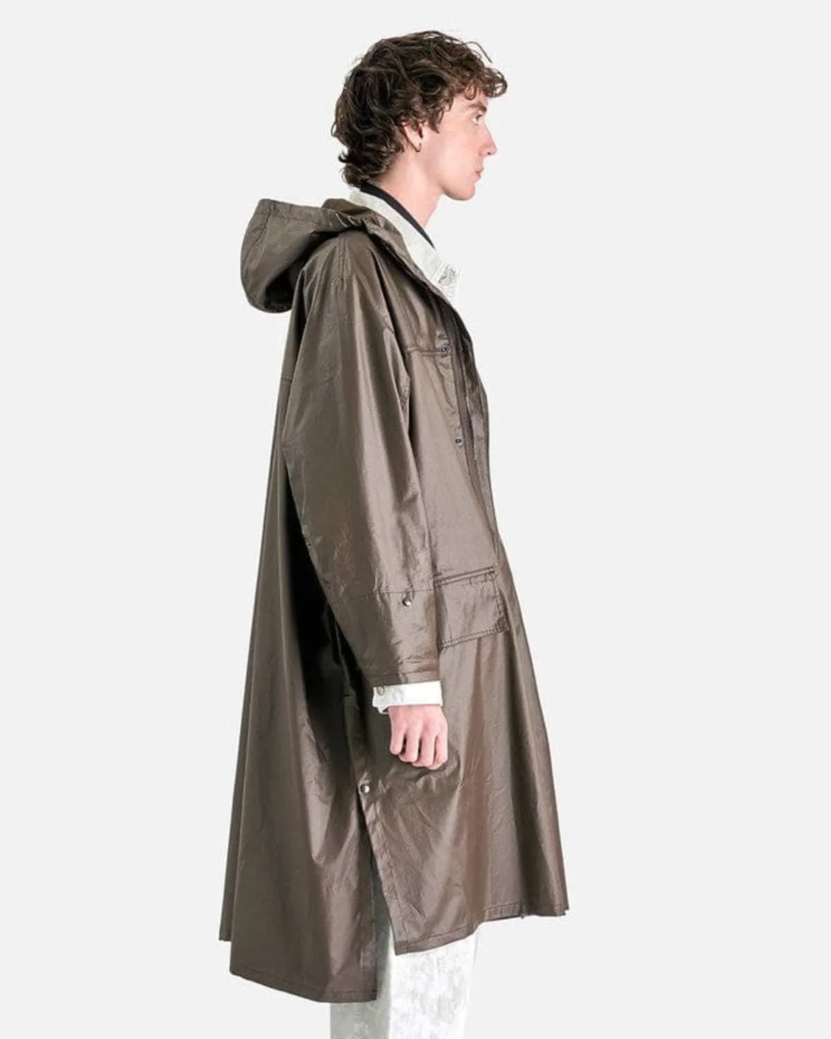 Hooded Raincoat - Dark Tobacco