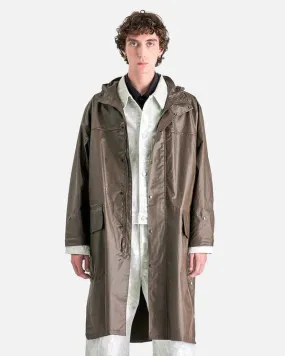 Hooded Raincoat - Dark Tobacco