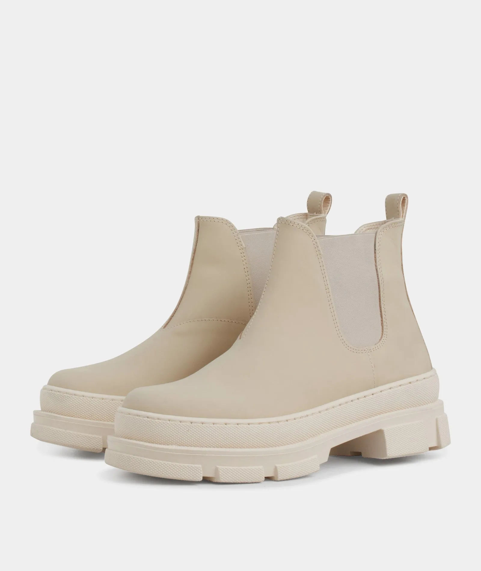 Irean Chelsea - Off White Rubberised Leather