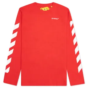 Kids Rubber Arrow L/S Tee - Black/Red