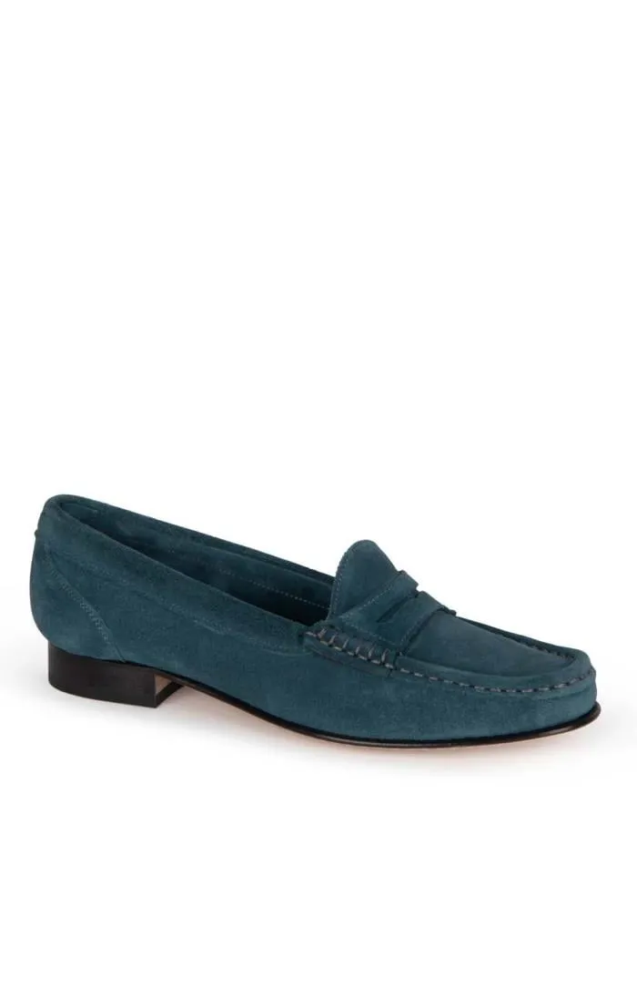 Ladies Suede Penny Moccasin