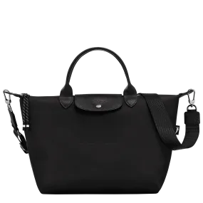 Le Pliage Energy L Handbag Black - Recycled canvas