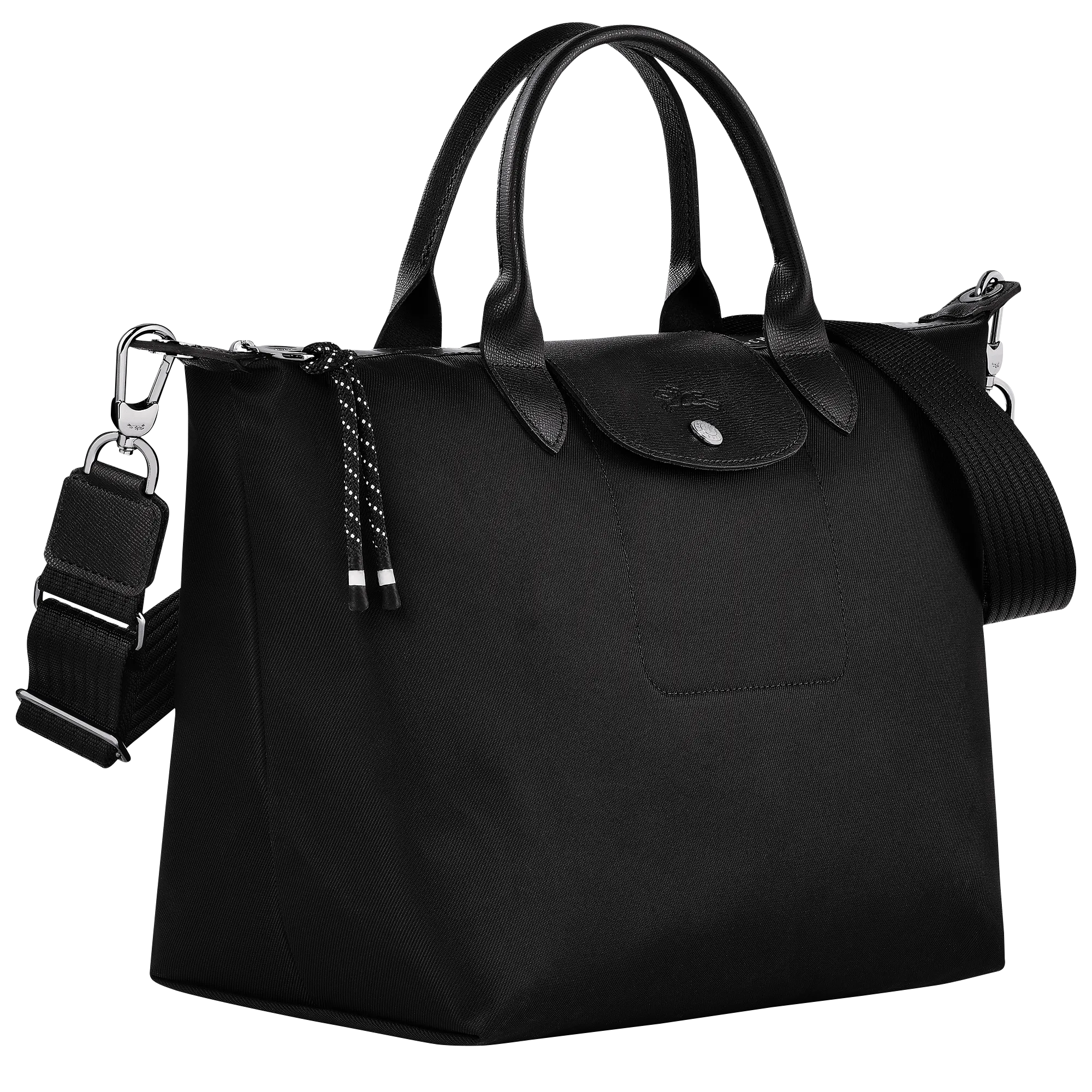 Le Pliage Energy L Handbag Black - Recycled canvas