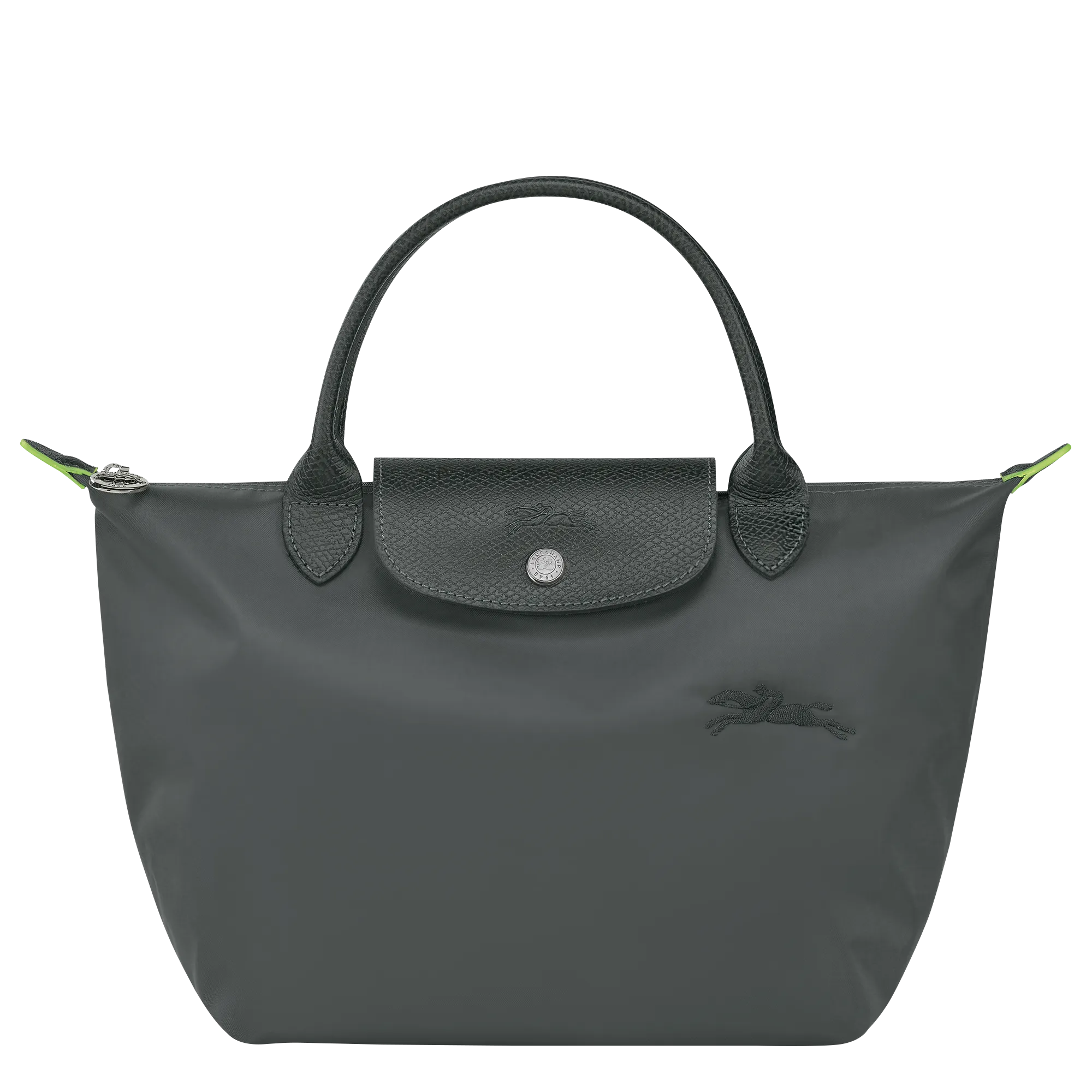 Le Pliage Green S Handbag Graphite - Recycled canvas