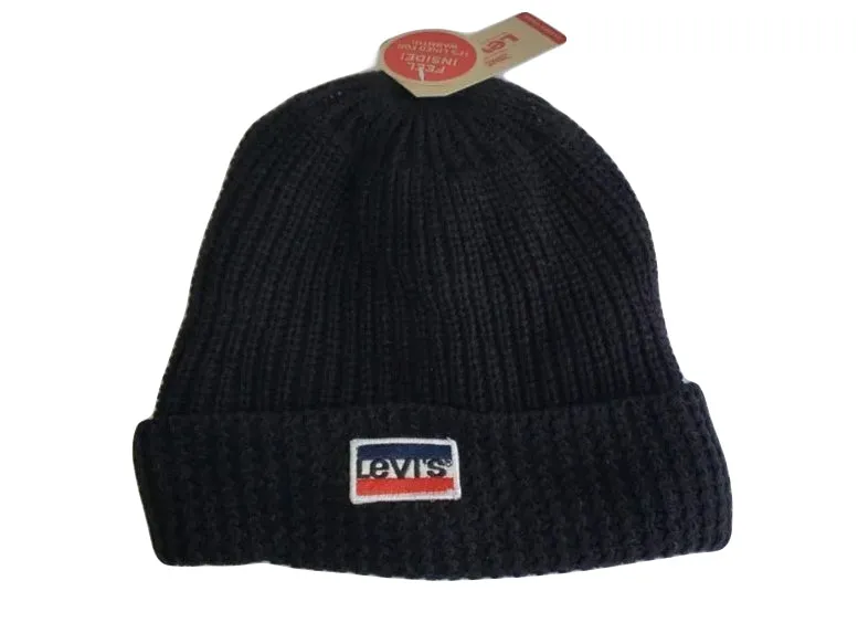 Levi's Cuff Faux Fur Lined Beanie