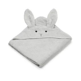 Liewood Albert Hooded Baby Towel - Rabbit Dumbo Grey