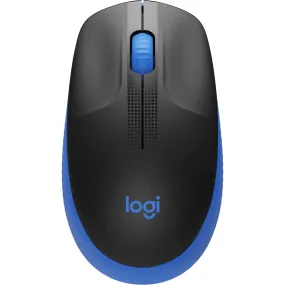 Logitech M190 Wireless Full Size Mouse Charcoal Black Blue