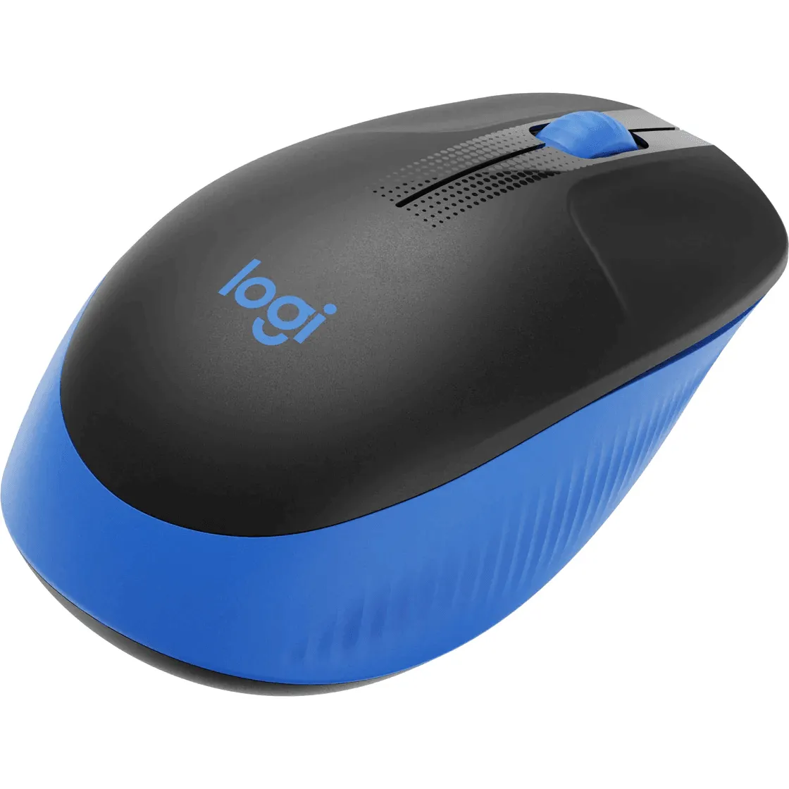 Logitech M190 Wireless Full Size Mouse Charcoal Black Blue