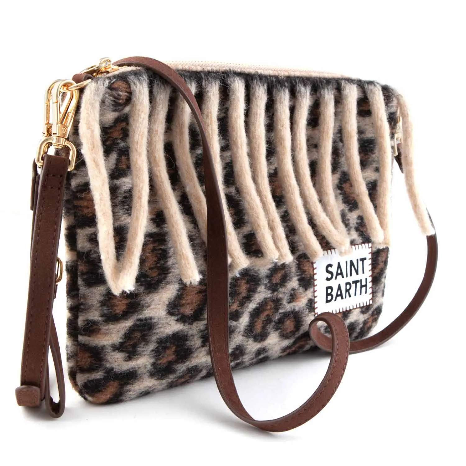 Mc2 Saint Barth Parisienne Animalier Leopard Print Handbag