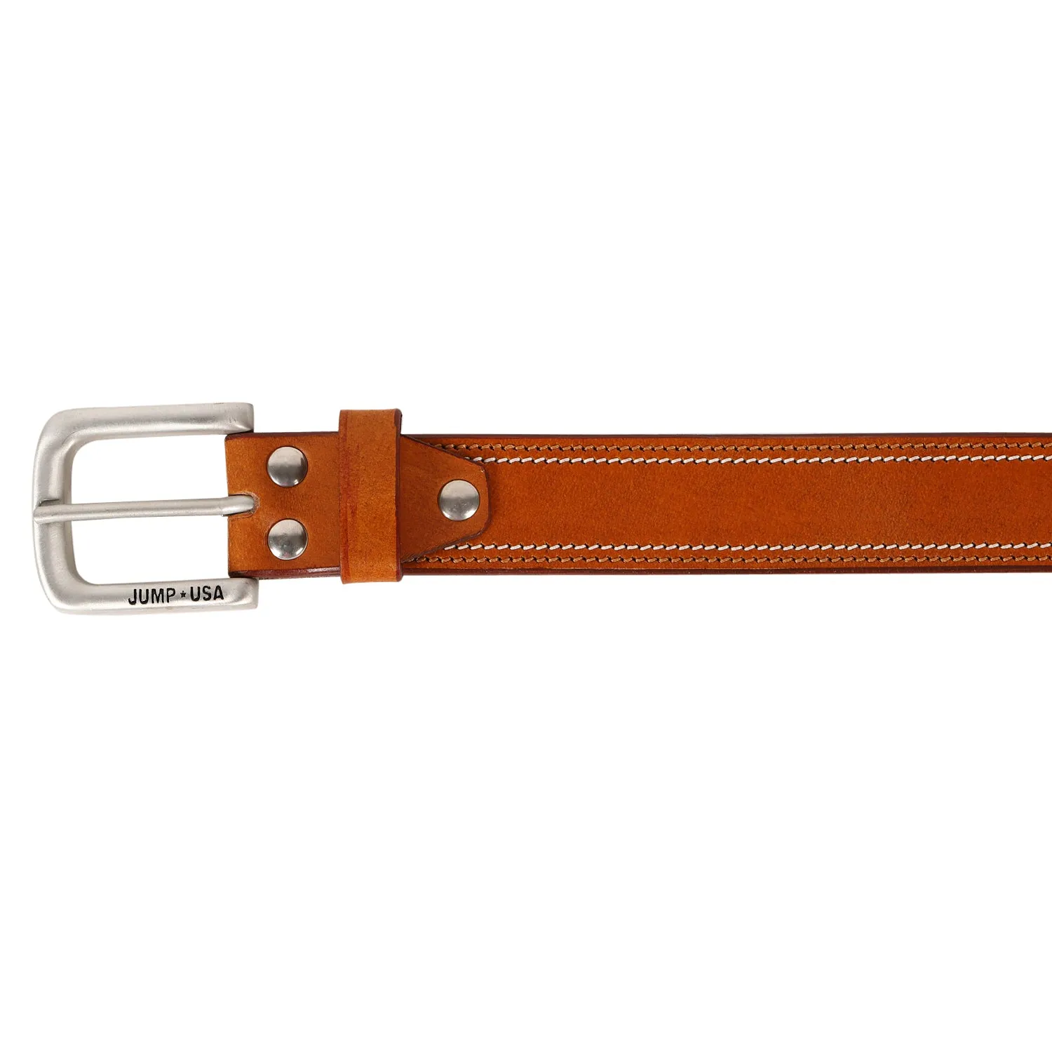 Men Leather Tan Belts With Metal Buckle