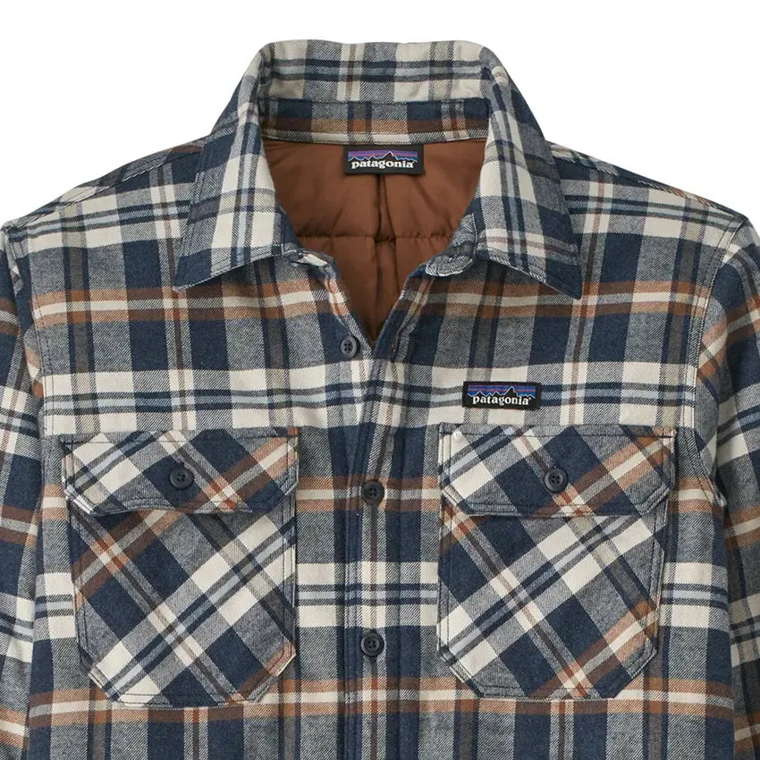 Men's Insulated Organic Cotton MW Fjord Flannel Shirt - Fields: New Navy