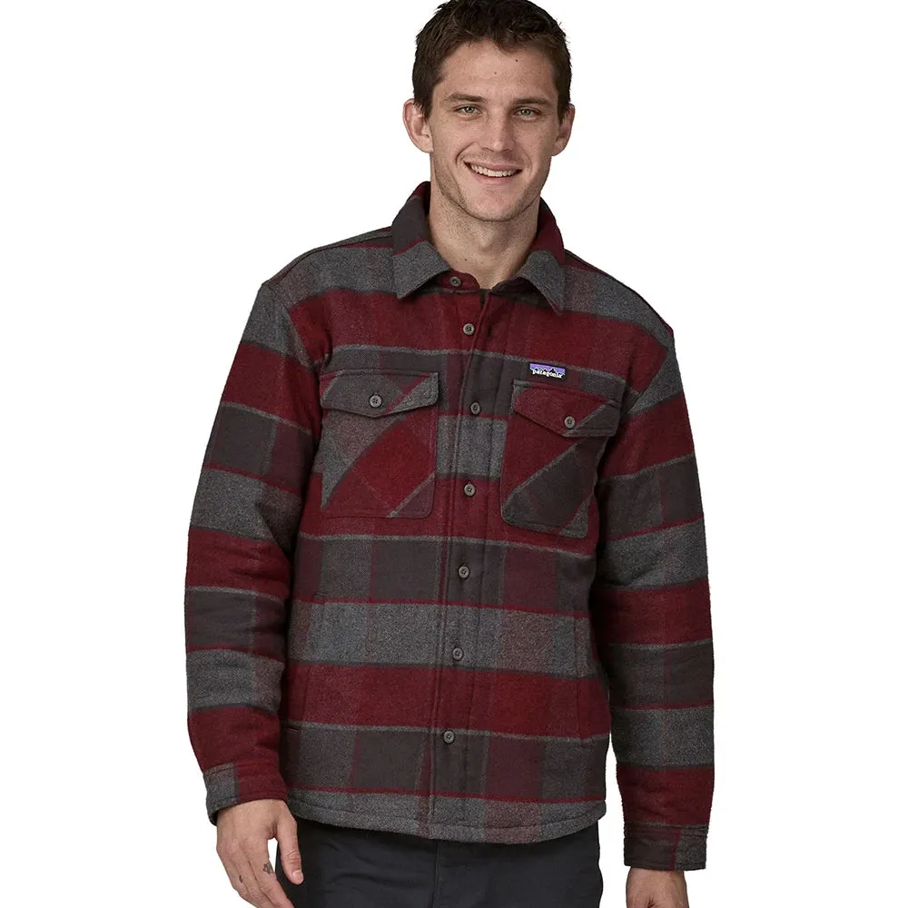 Men's LW Insulated Organic Cotton Fjord Flannel Shirt - William: Ink Black