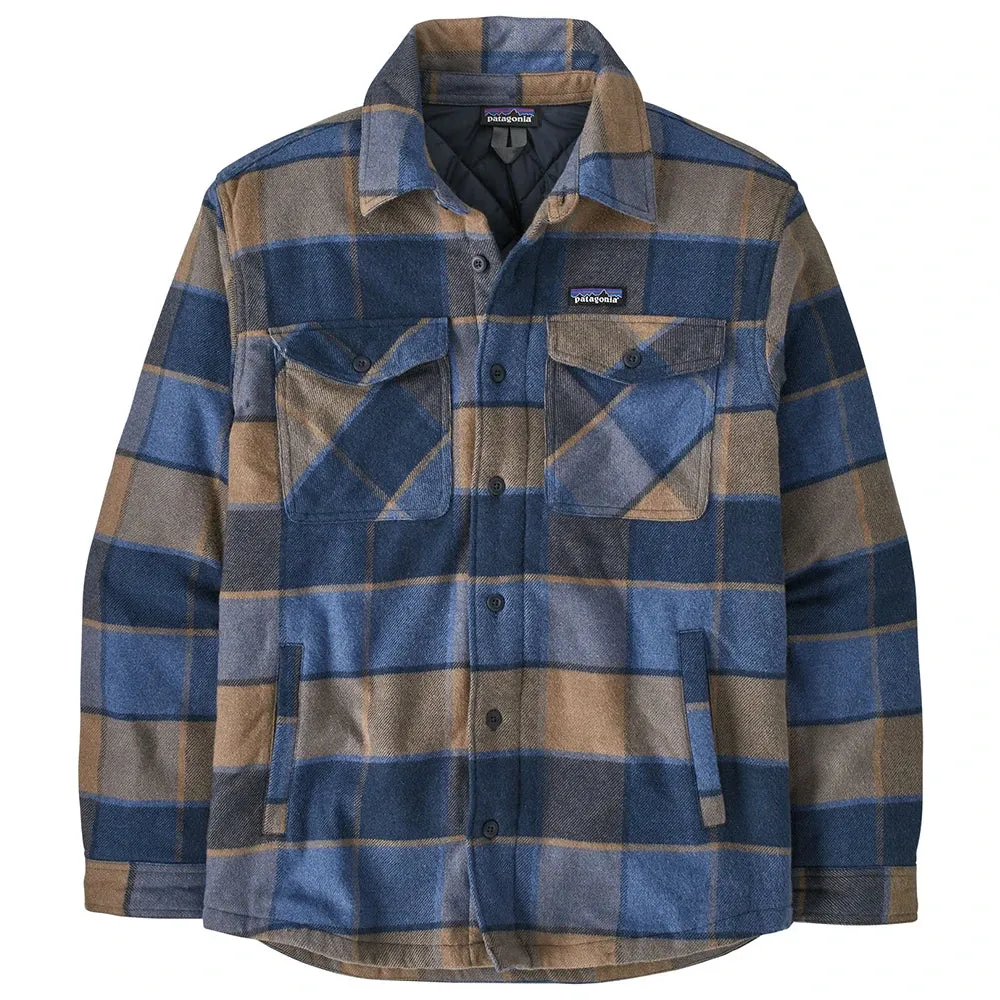 Men's LW Insulated Organic Cotton Fjord Flannel Shirt - William: Smolder Blue