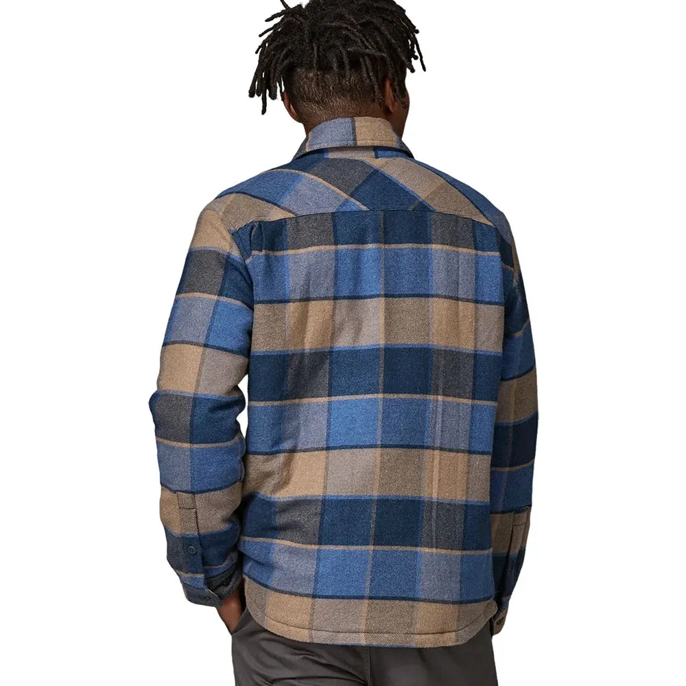 Men's LW Insulated Organic Cotton Fjord Flannel Shirt - William: Smolder Blue