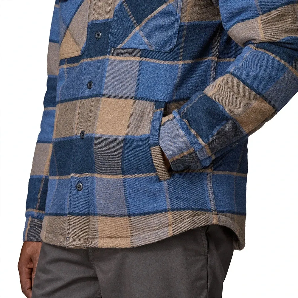 Men's LW Insulated Organic Cotton Fjord Flannel Shirt - William: Smolder Blue