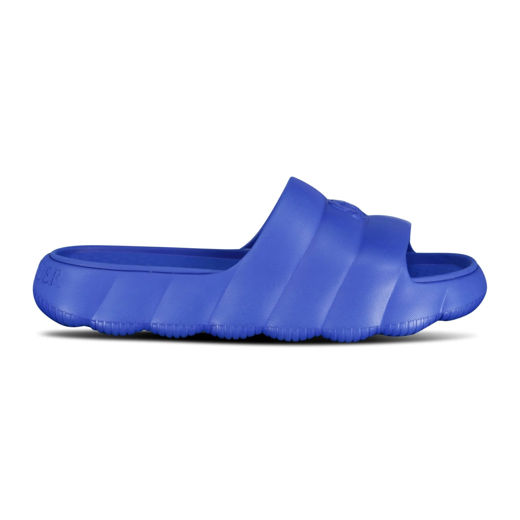 MONCLER LILO RUBBER SLIDERS BLUE