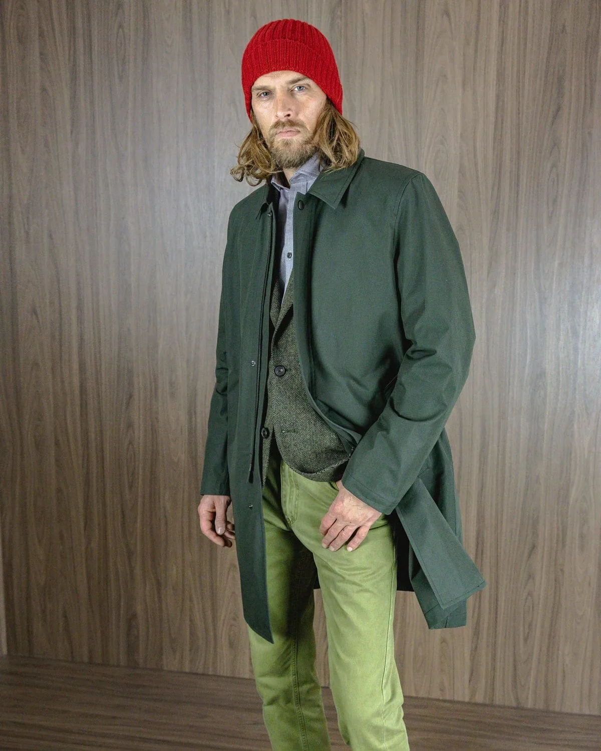 Moss Green Ventile Raincoat