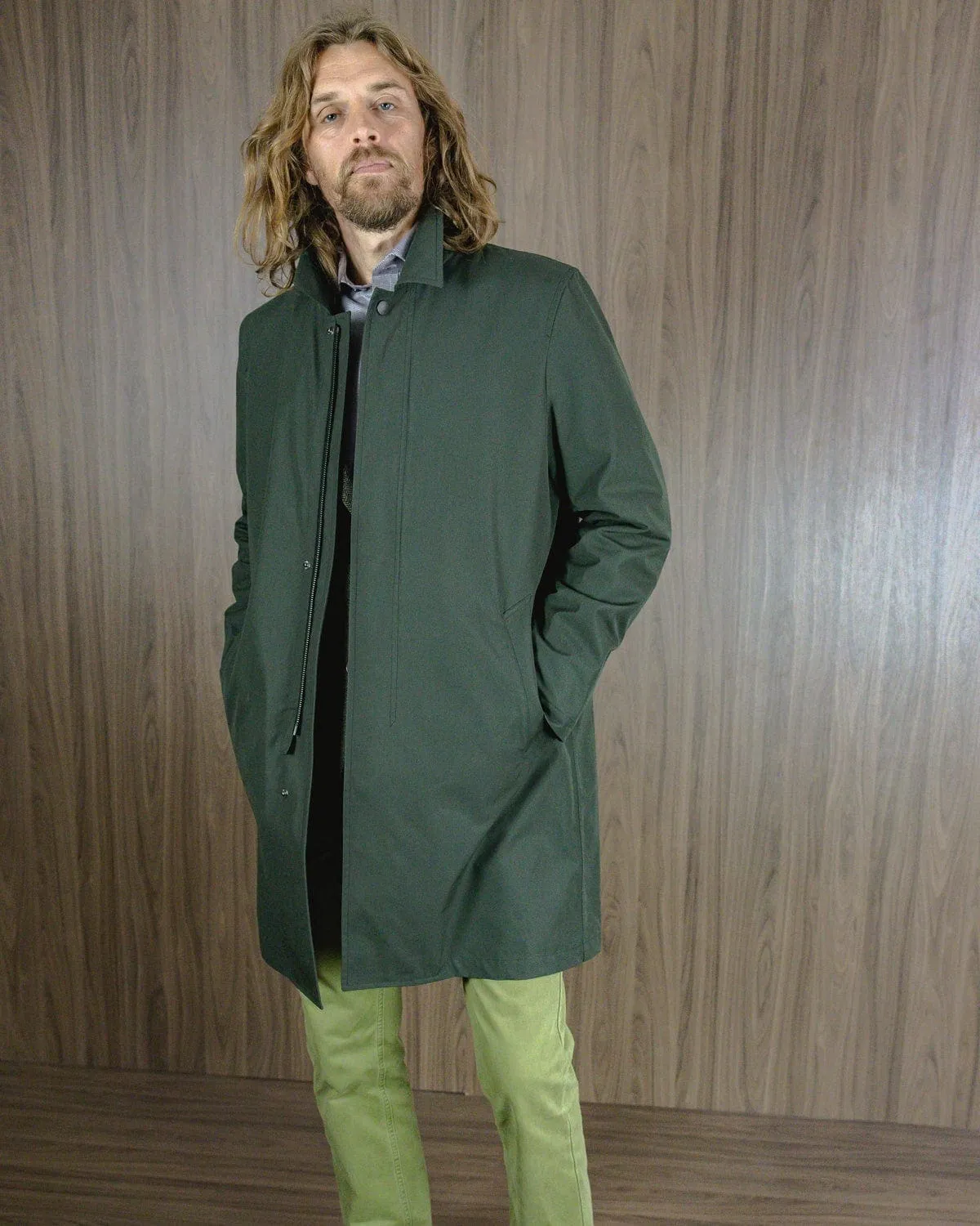 Moss Green Ventile Raincoat