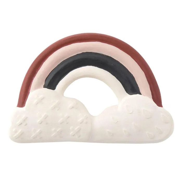 Moulin Roty Aprés La Pluie Rainbow Rubber Teething Ring Pink