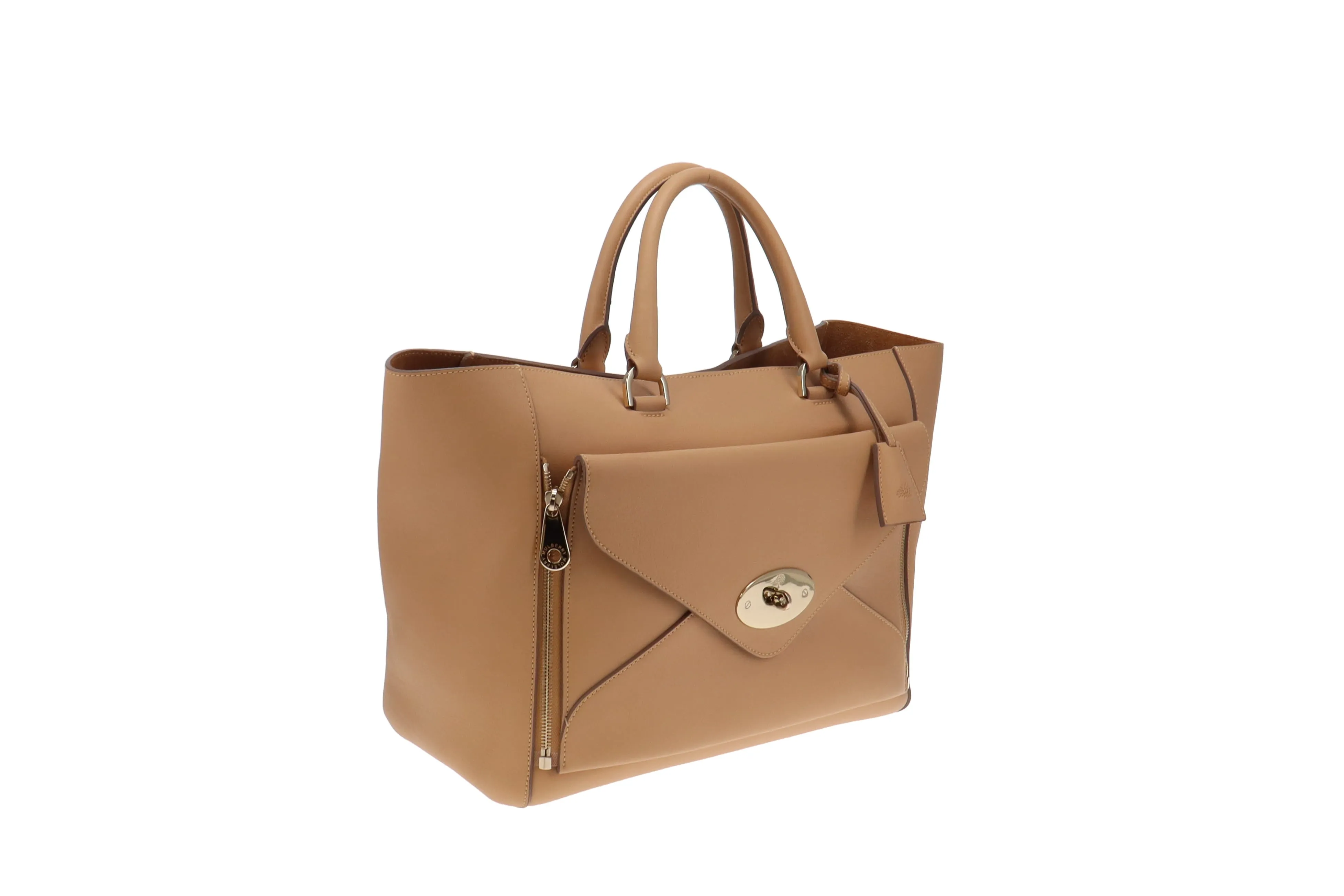 Mulberry Beige Silky Classic Calf Large Willow Handbag