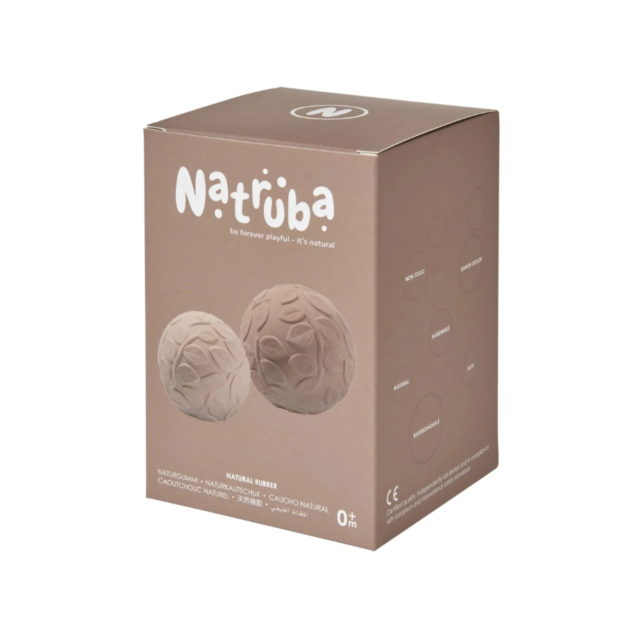 Natruba - Natural rubber Sensory Ball Set Leaf - Earth