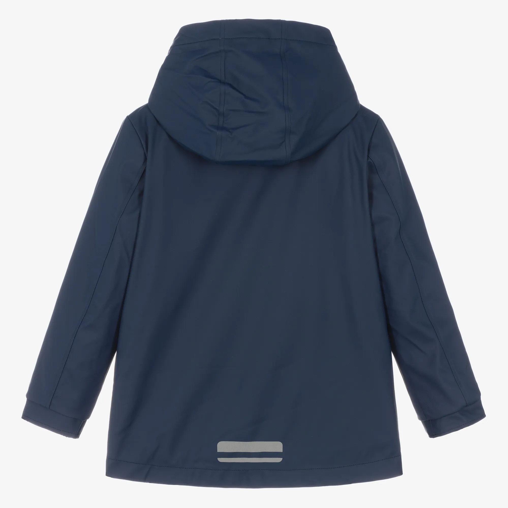 Navy Blue Hooded Waterproof Raincoat