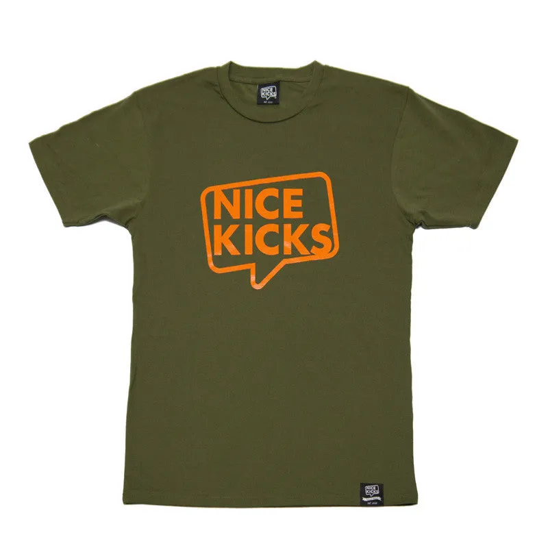 Nice Kicks Grn/Orng Logo Tee