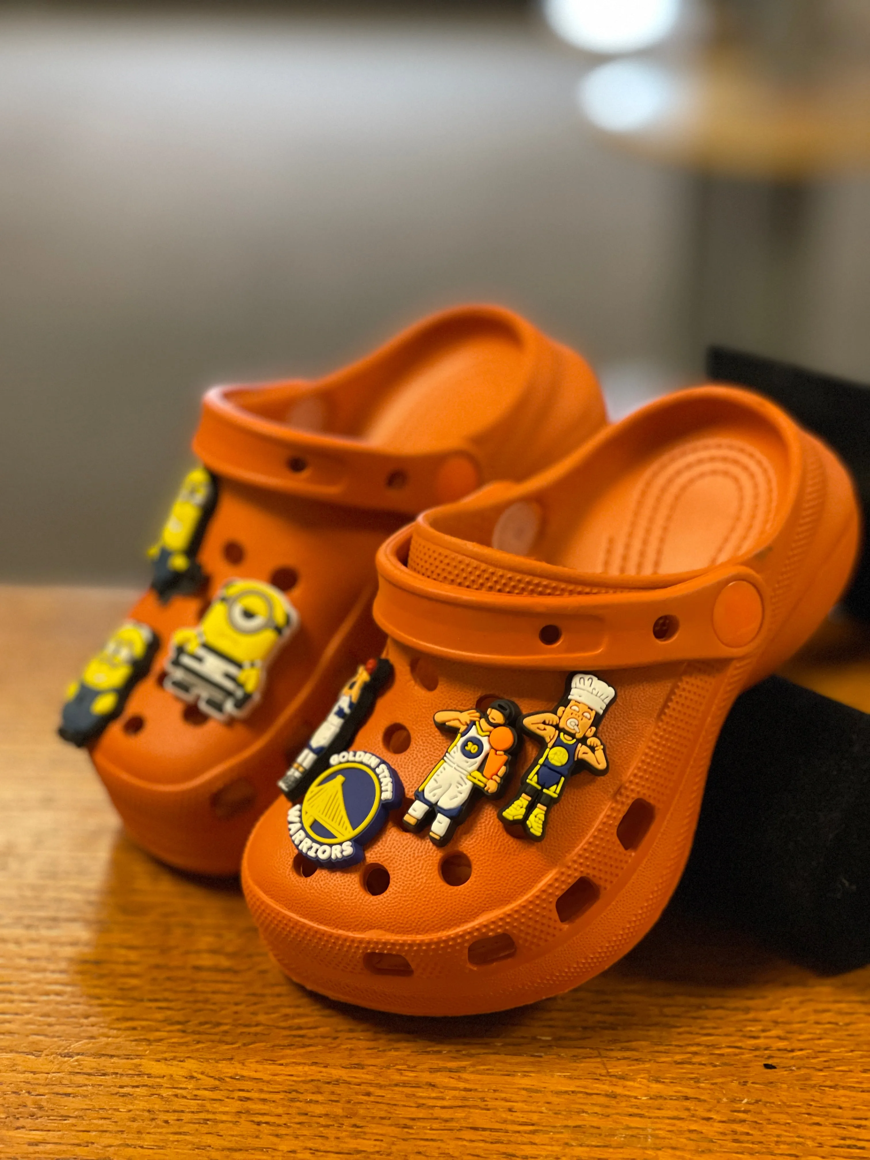 Orange Kid Clogs