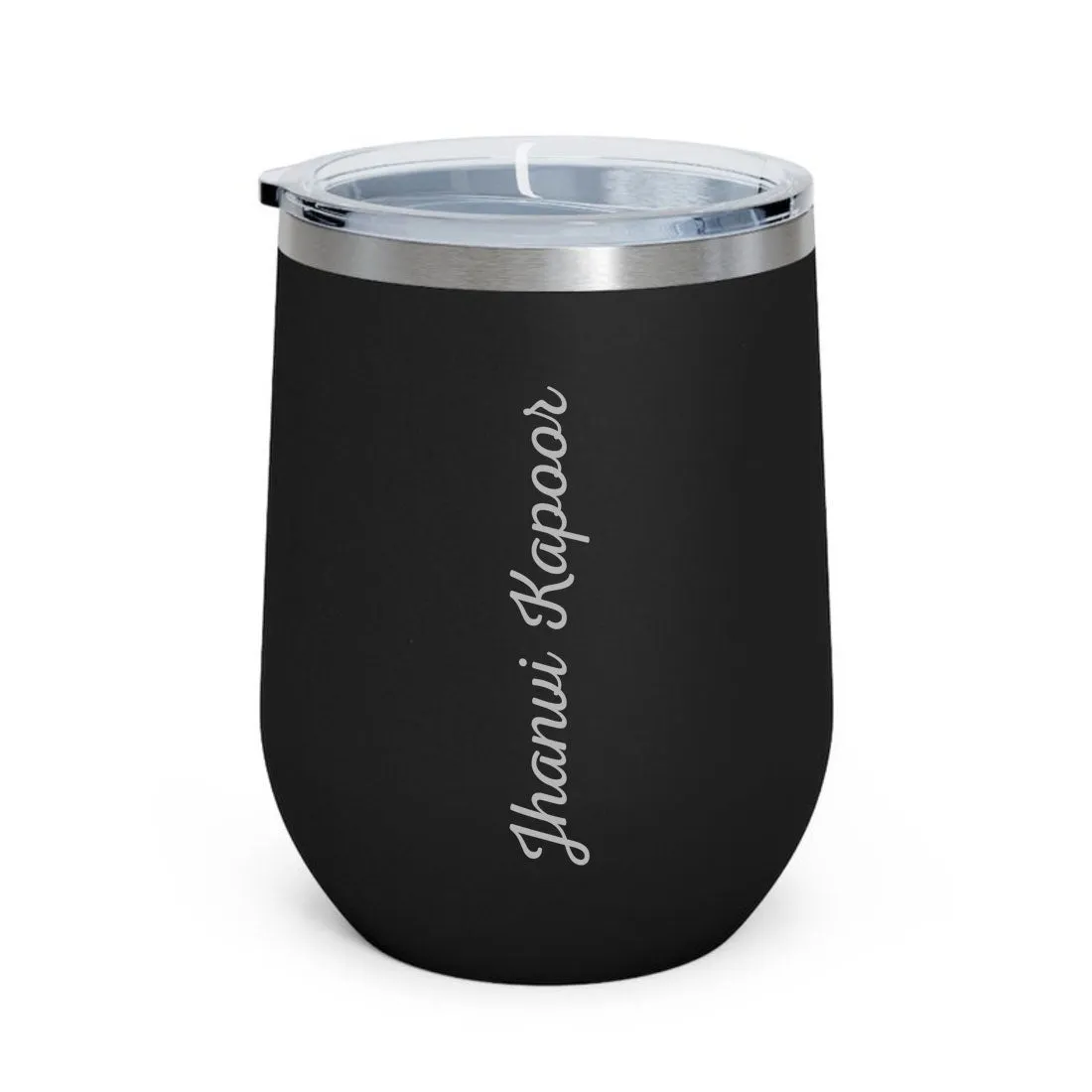 Personalised Travel Coffee Mug Insulated With Lid for Travelling Portable Cup (350 ML) - Full Name