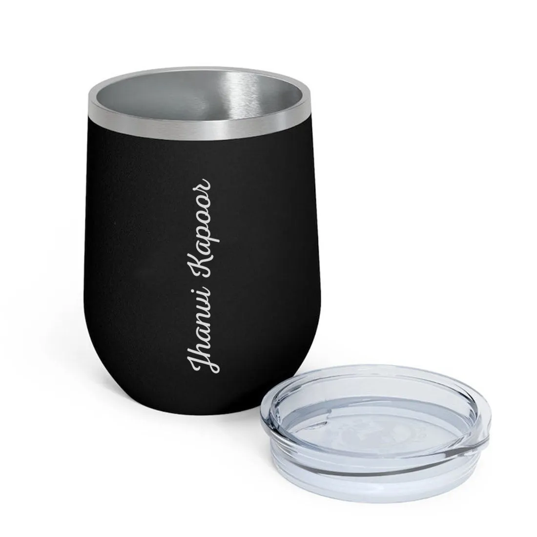 Personalised Travel Coffee Mug Insulated With Lid for Travelling Portable Cup (350 ML) - Full Name