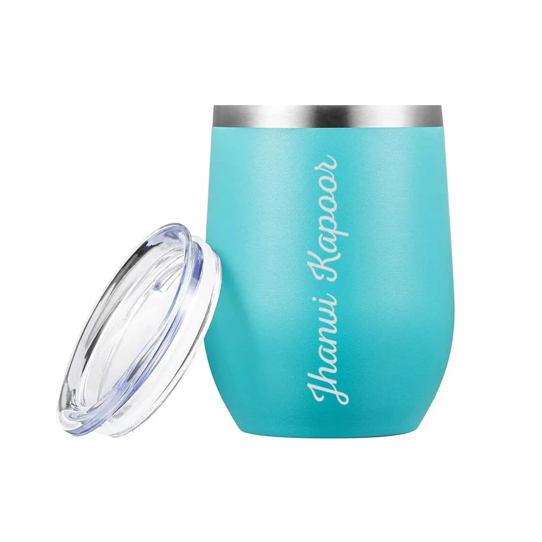 Personalised Travel Coffee Mug Insulated With Lid for Travelling Portable Cup (350 ML) - Full Name