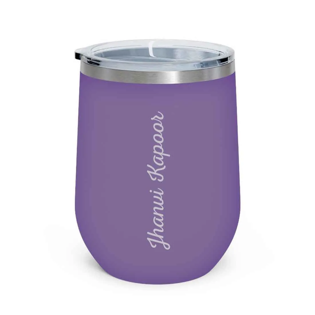 Personalised Travel Coffee Mug Insulated With Lid for Travelling Portable Cup (350 ML) - Full Name