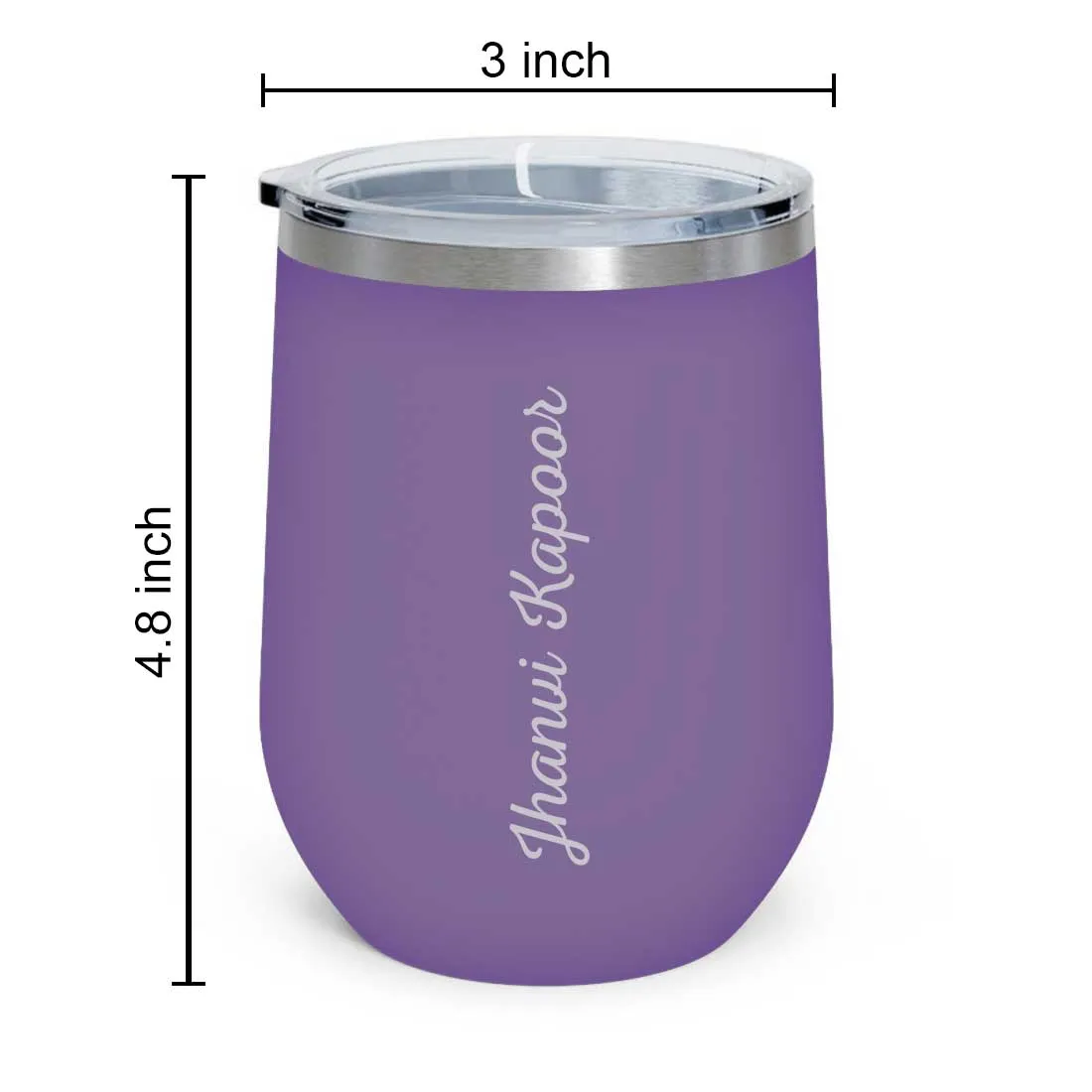 Personalised Travel Coffee Mug Insulated With Lid for Travelling Portable Cup (350 ML) - Full Name