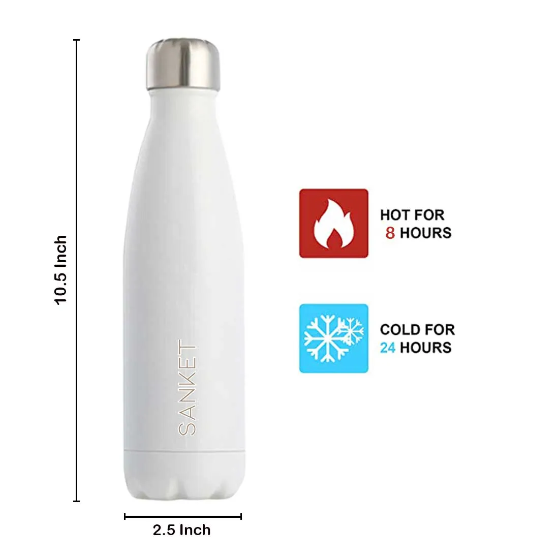 Printed Bottles of Water with Name - Personalized Insulated Water Bottles 500ml