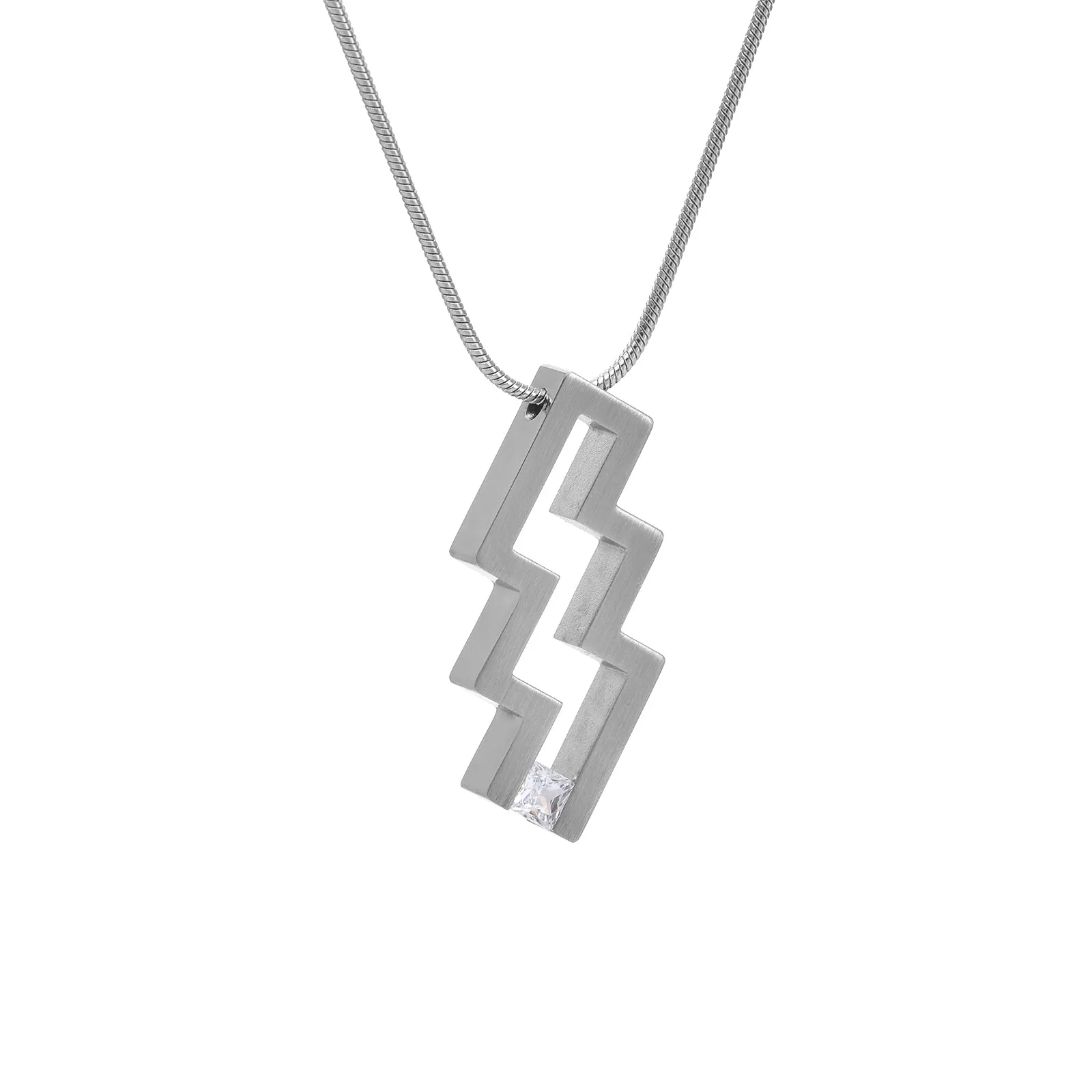 PT126W B.Tiff clair Stainless Steel Pendant Necklace