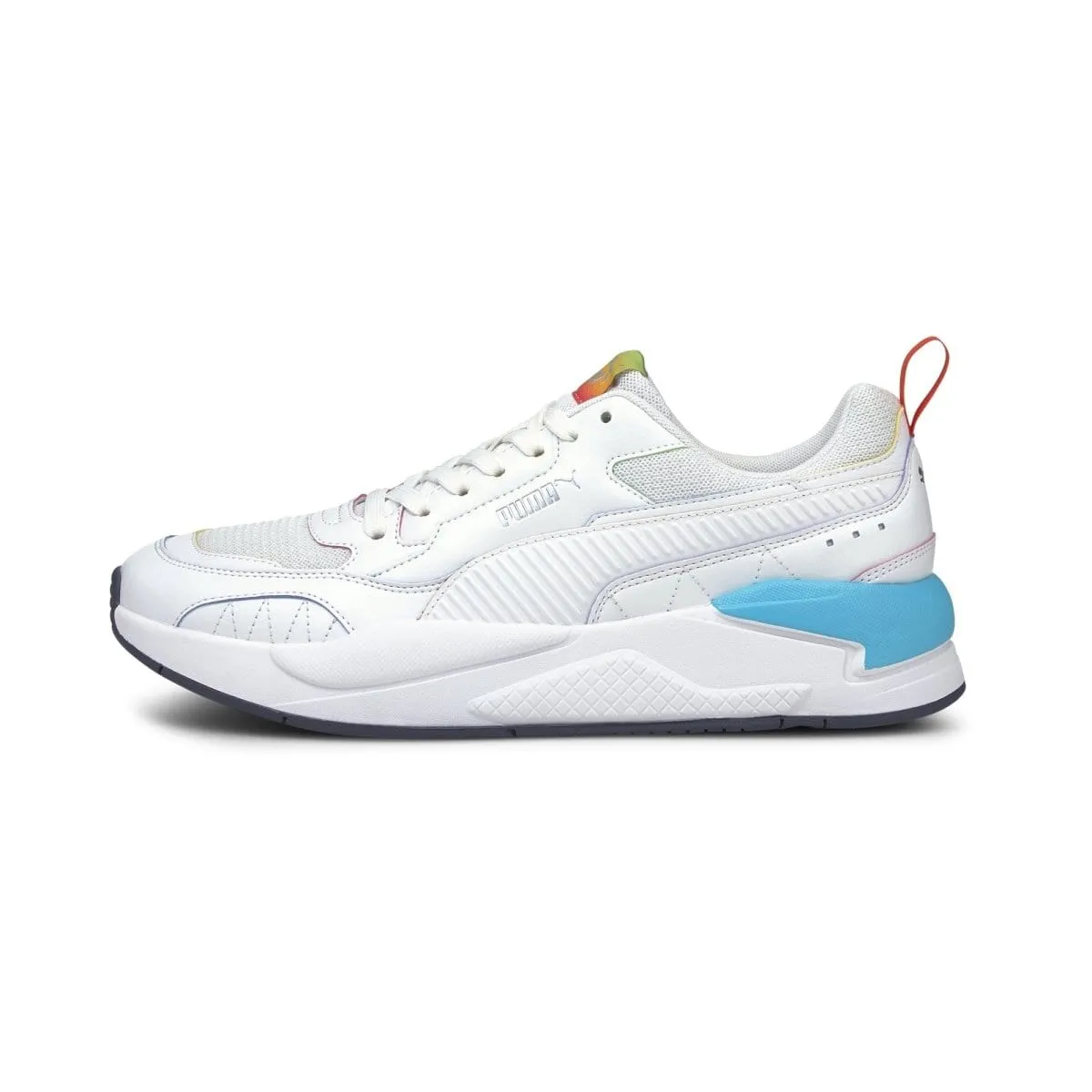 PUMA MEN'S X-RAY SQUARE WHITE RAINBOW SHOE