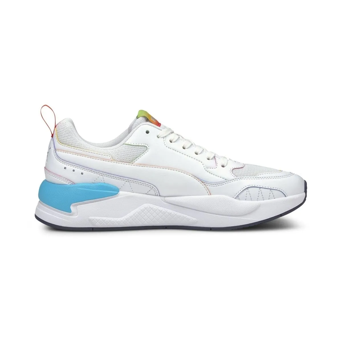 PUMA MEN'S X-RAY SQUARE WHITE RAINBOW SHOE