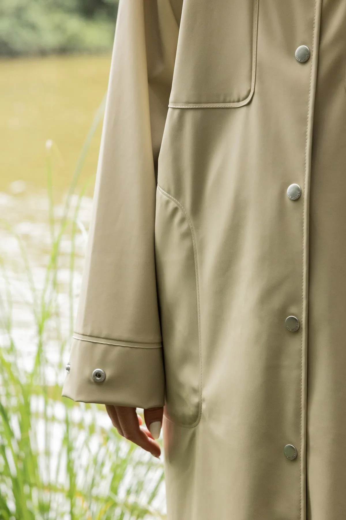 Raincoat Rain203 | Beige | Regnfrakke fra Ilse Jacobsen