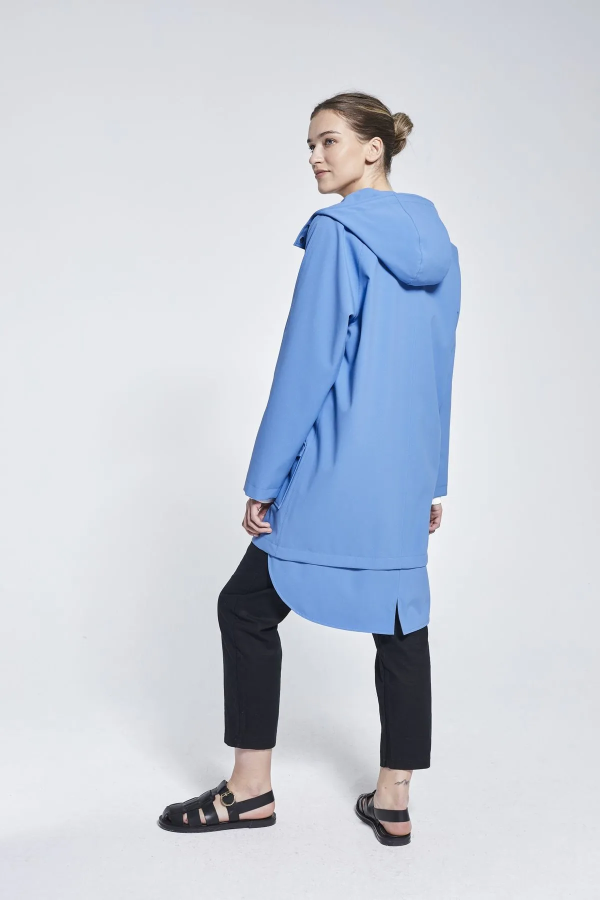 Recycled Materials City Raincoat - Ocean Blue