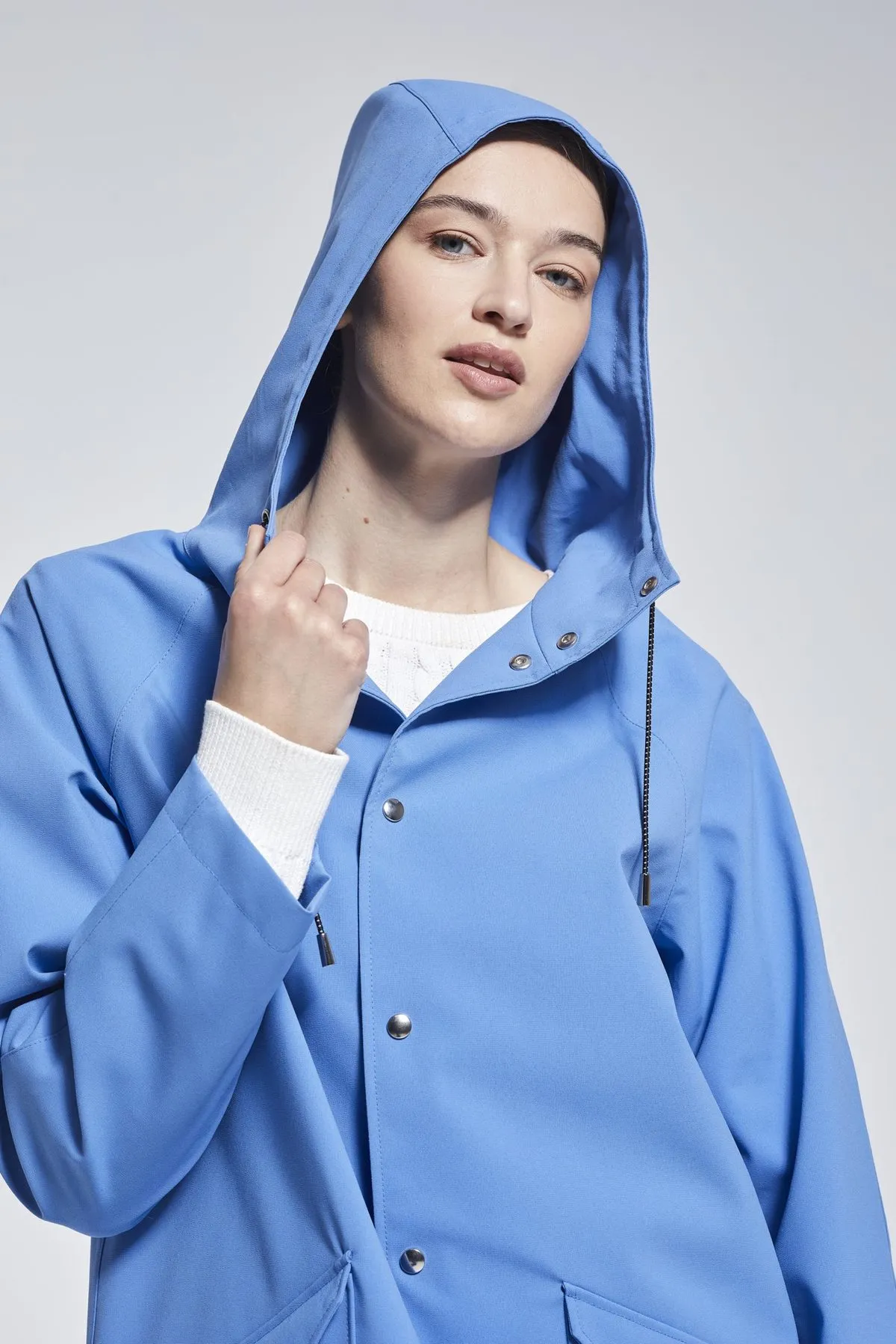 Recycled Materials City Raincoat - Ocean Blue