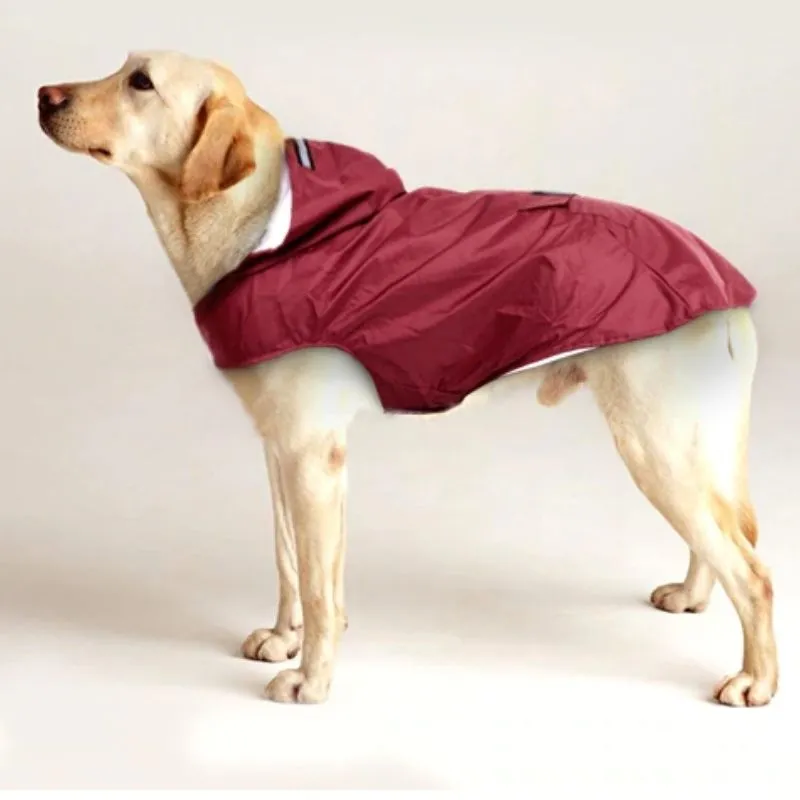 Reflective Raincoat with Hood for Large Dogs | Petiboo Dog Clothes