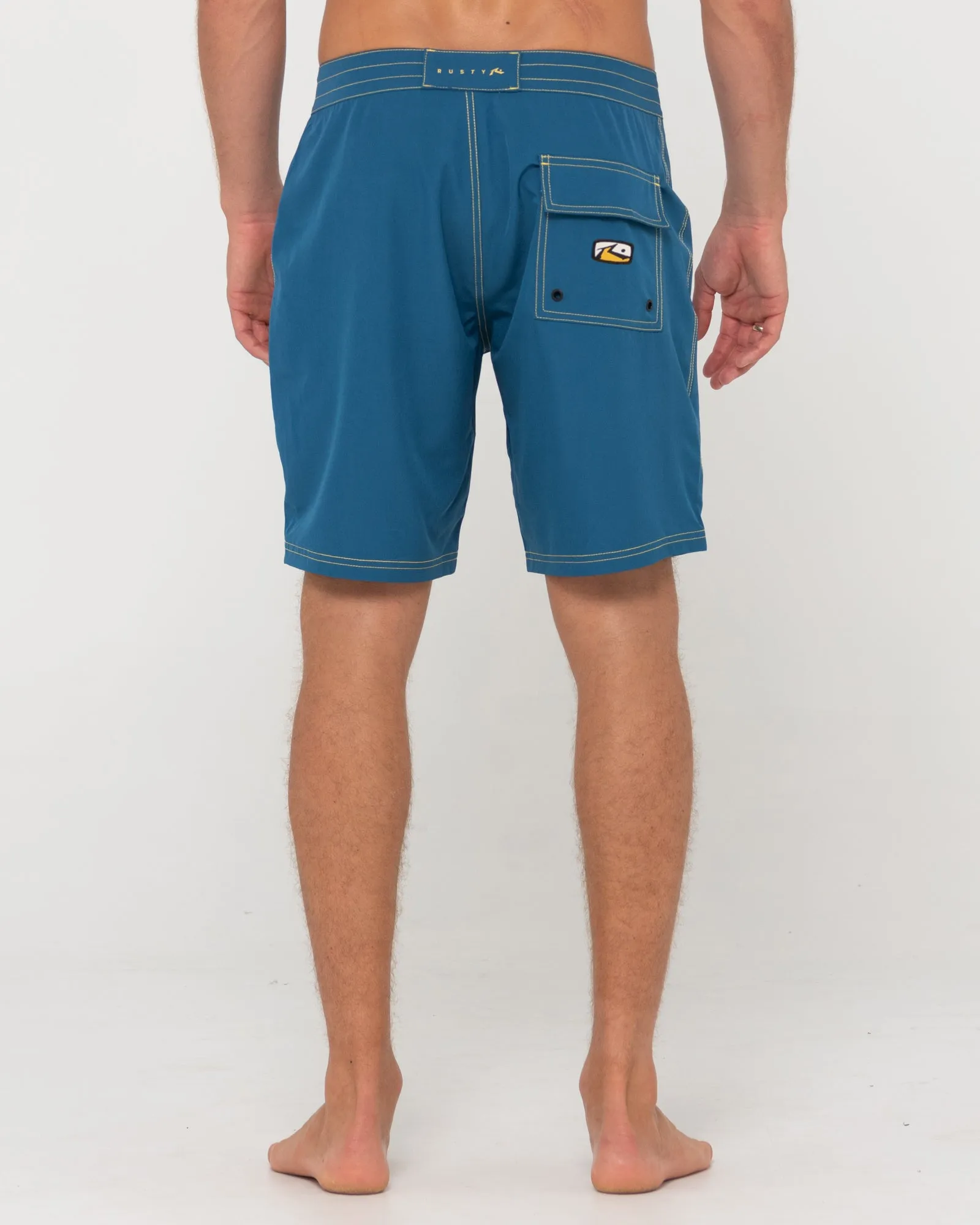 Short Rusty Burnt Rubber Fitted Boardshort* China Blue