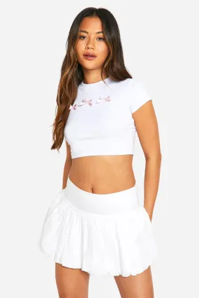 Skirts | Cotton Puffball Mini Skirt | boohoo