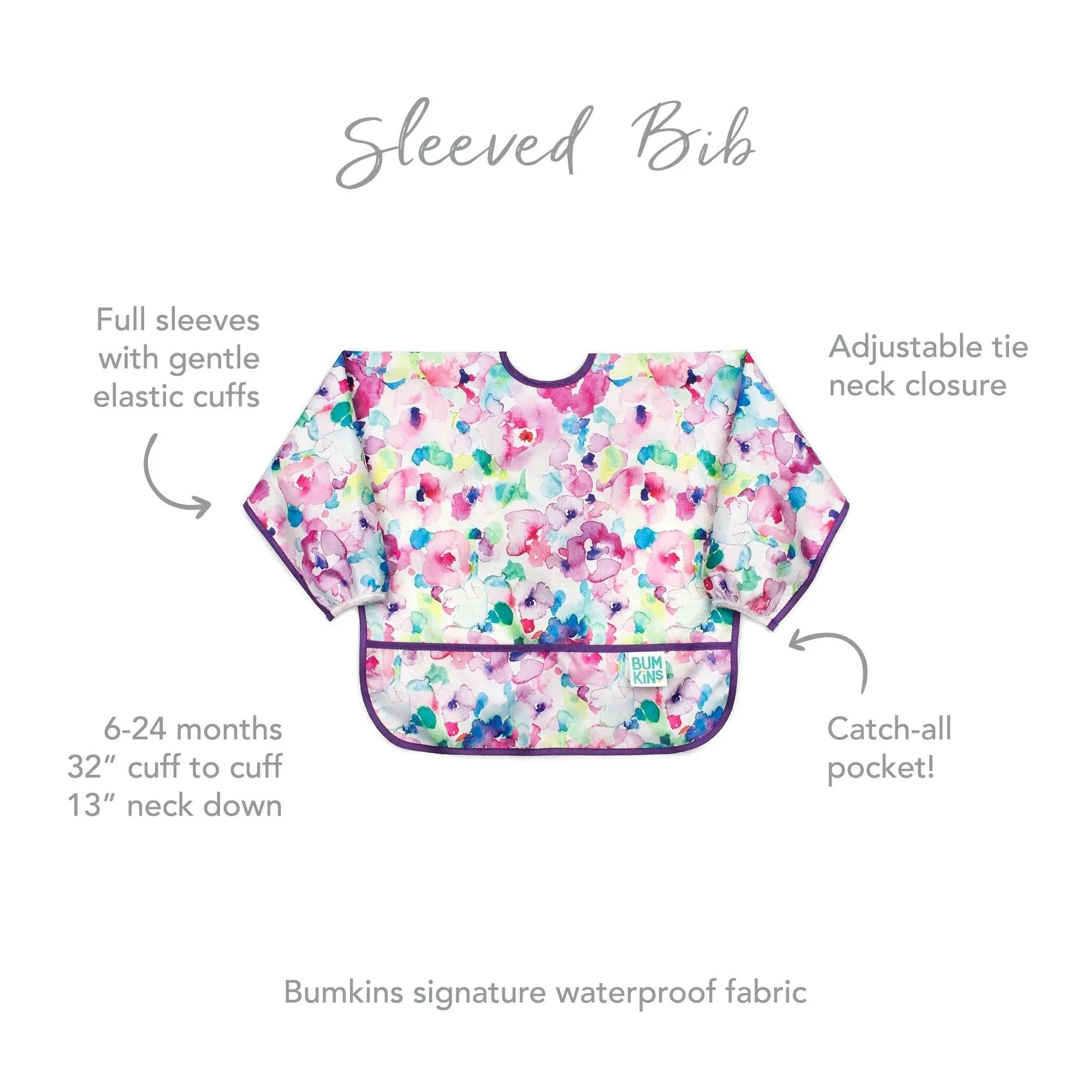 Sleeved Bib: Watercolor